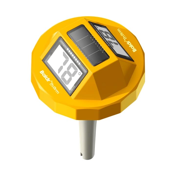 Image of BaldrTherm Pool Thermometer Digital Floating, Swimming Pool Water Temperature Sensor, 2026 New Upgrade | Solar Powered | Easy Read | High Precision | Anti-Fog, for Hot Tub, Spa & Ice Bath (Yollew)