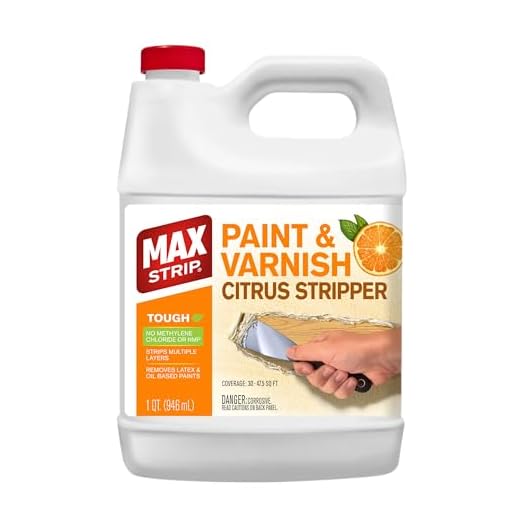 Max Strip Citrus Paint Stripper Gel, Safe Wood & Metal Stripper, 1 Qt
