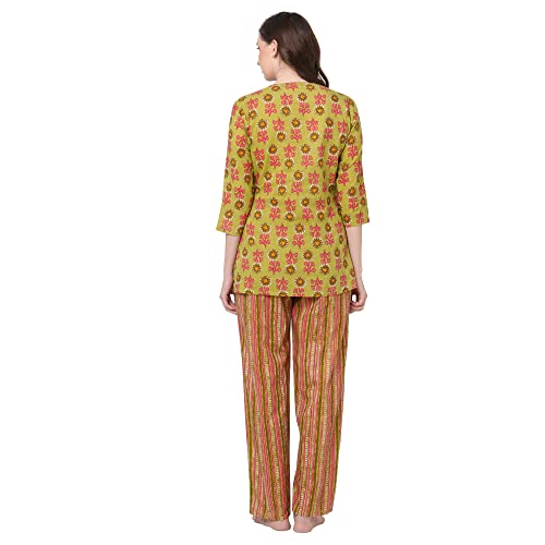 Image of Sweet Dreams Women's Cotton Printed Night Suit Set
