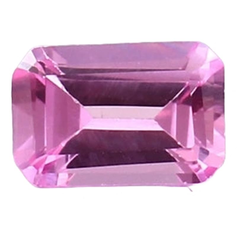 Saphir rose 6x4mm gemme rectangulaire pour bague et bijoux DIY