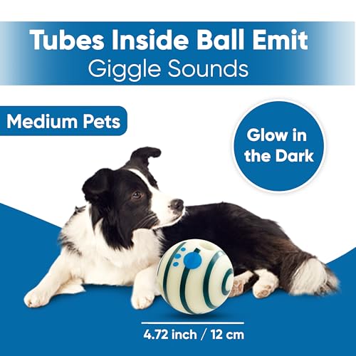 SIKARAAM Giggle Dog Ball, Glow in The Dark Interactive Chew Giggle Ball Funny Sounds - Image 3