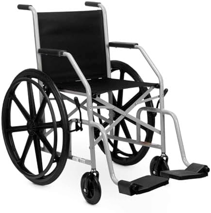 Cadeira De Rodas 101 Em Aço Carbono Dobrável Até 95kg