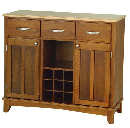 Buffet Of Buffets Cottage Oak With Natural Wood Top By Home Styles #TOP2