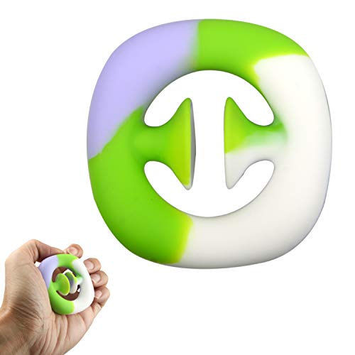 Stress Relief Fidget Snappers Toy,Hand Grip Squeeze Grab Snap Pop Sensory Toys Party Popper Noise Maker Stress Relief Pop Pops Click Finger Sensory Fidget Toy for Child and Adults,Purple White Green