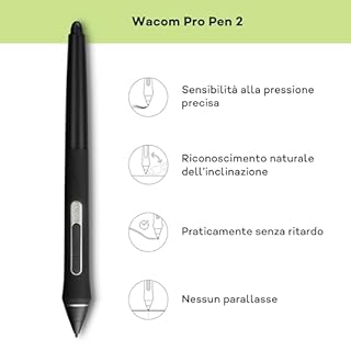 Wacom Cintiq 16 – Tavoletta Grafica con Schermo per Disegno Digitale, Penna Wacom Pen Pro 2, Nero, Full HD 1920 x 1080
