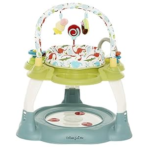 Dream On Me Carnival 3in1 Activity Center | Bouncer | Play Table, Blue/Green