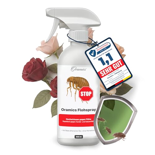 Oramics Anti Flohspray für Wohnung & Umgebung – Effektive Fogger Alternative gegen Flöhe, Larven & Eier – Ungeziefer Spray mit Sofortwirkung &...