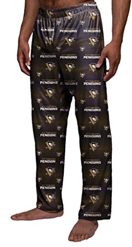 FOCO Pittsburgh Penguins Men's Scatter Pattern Pajama Lounge Multi Color Pants2