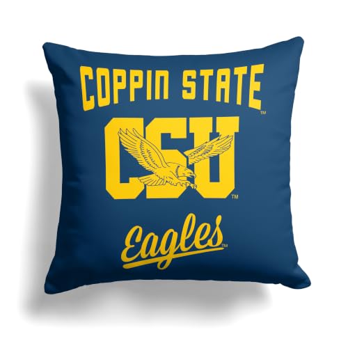 Northwest NCAA Coppin State Eagles Alumni Double-Sided Printed Throw Pillow, Soft Decorative Polyester Fan Cushion, Couch Bed or Game Room Decor, 18 x 18 in