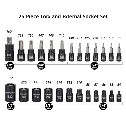 Mixpower MT078 25 Piece Torx Bit And Socket Set thumb #1