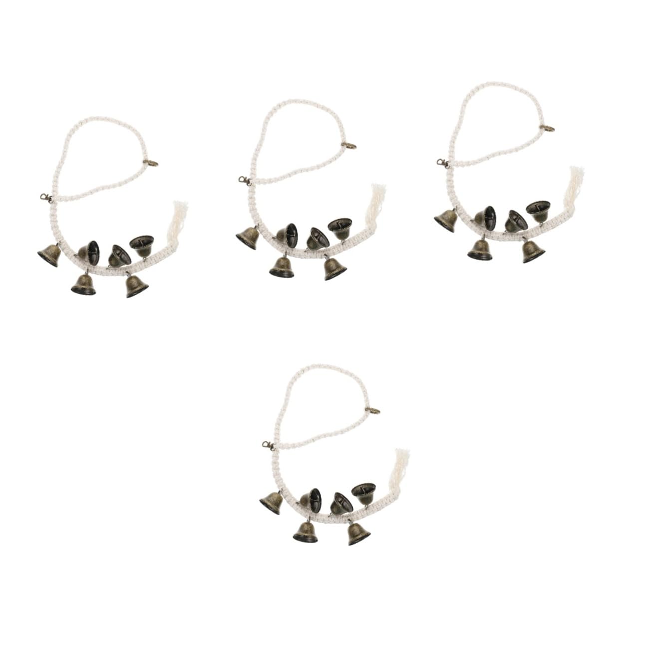 POPETPOP 4piezas Timbre De Entrenamiento para Perros Diseño De Cuerda Campana Colgante para Puerta para Adiestramiento y Comunicación Mascotas