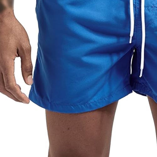 JEsilunmaMY Men's Solid Color Swim Trunks Quick Drying Beach Shorts with Pockets Casual Straight Swimwear Running Shorts3