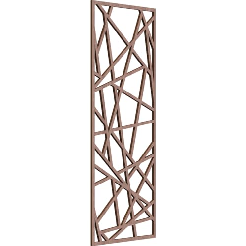 Image of Conway Decorative Pierced Fretwork Wood Wall Panels, 17 3 /8 inchW x 44 3 /8 inchH x 3 /8 inchT, Walnut