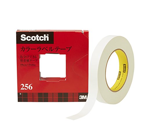 Amazon | 3M スコッチ カラーラベルテープ256 白 19mm幅x54.8M 256-19W