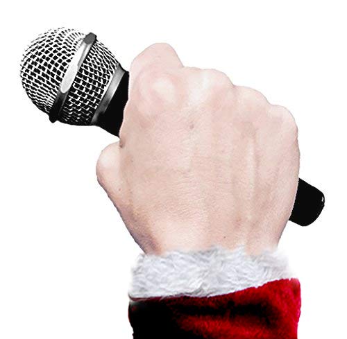Drop The Mic Microphone - Plays Your Recording When Dropped - Holiday Edition. Great Stocking Stuffer idea and Gift for All Ages.