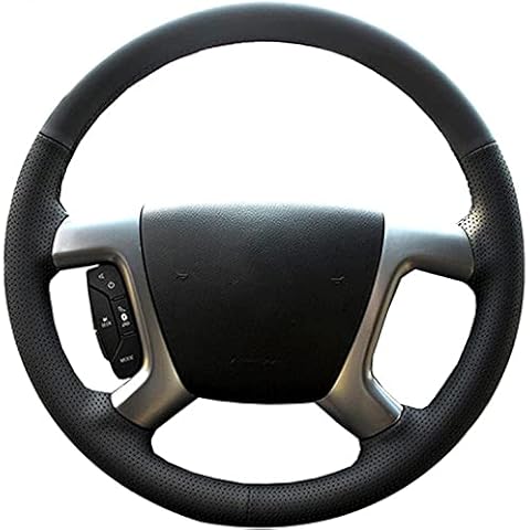 Car Steering Wheel Covers for Chevrolet Captiva 2007 to 2014, Soft Microfiber Leather Anti-Slip Breathable Odor Free Decoration Interior Accessories Cover