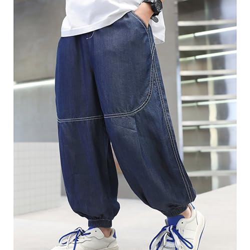 Boys Baggy Jeans Kids Casual Straight Denim Jogger Trousers Fall Casual Loose Stretchy Pants with Pockets3