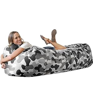 WEKAPO Inflatable Lounger Air Sofa Hammock-Portable,Water Proof& Anti-Air Leaking Design-Ideal Couch for Backyard Lakeside Beach Traveling Camping Picnics & Music Festivals (Camouflage)