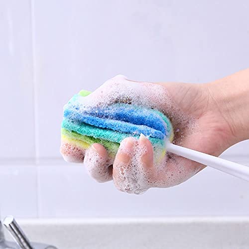 Image of gofidin 4PCS Cleaning Bottle Washer Coffee Cup Cleaning Colorful Sponge Cleaner Cup Washing Brush Long Bottle Brush