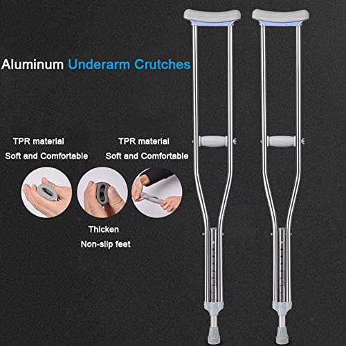 Béquilles de marche en aluminium légères avec coussinets confortables - 4