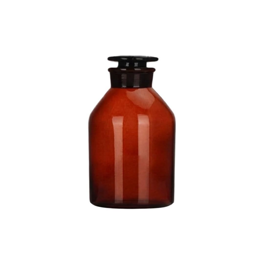 Bursztynowa Szerokootworowa Szklana Butelka Odczynnikowa Korek-5000ml