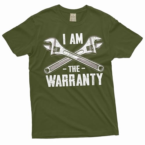 Men's Funny I am The Warranty T-Shirt Father's Day Dad Grandpa Papa Garage Mechanic Tee Shirt