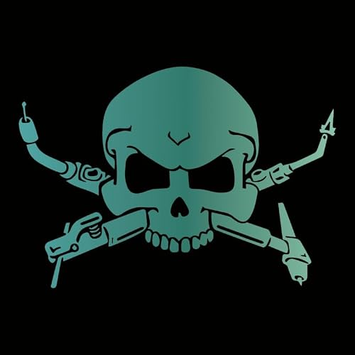 HAfgDJ 12.7 * 8.9 Cm Car Stickers, Fun Welder Skull Reflective Stickers, Car Fun Stickers, Motorcycle Decals