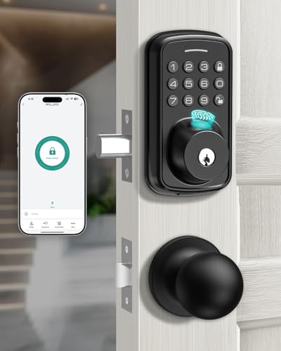 Keyless Entry Door Lock with Handle Set, Smart Door Lock