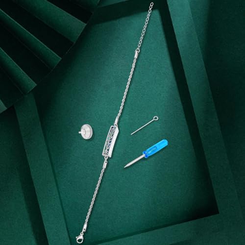 Aniu Urn Bracelet for Ashes Abalone Shell Mountain/Tree of Life/Hummingbird/Butterfly 925 Sterling Silver Cremation Jewelry for Ashes Keepsake Pendant Locket Bracelet for Women3