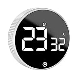 Digitaler Kurzzeitwecker - LED Küchentimer Magnetisch mit 3 AAA-Batterien, Kurzzeitmesser Eieruhr Kinder, Smart Timer Einfach, Countdown Countup Timer für Kochen, Backen, Sport, Studieren
