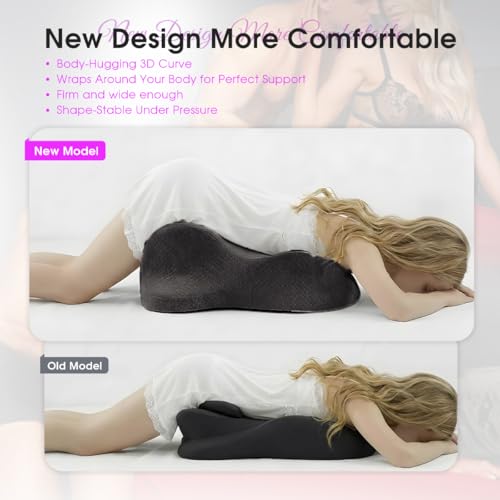 Ergonomisches Gedächtniskissen für Rücken Taille & Hüften, Paarkissen mit 27 ° Winkel Butt Kissen für optimale intime Haltungen auf dem Bett Sofa Liege entworfen