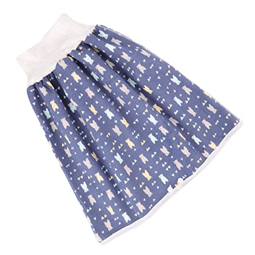 Milisten Comfortable Baby Training Underwear Waterproof and Leak-proof Diaper Skirts for Night Sleep Outdoor Activities Blue