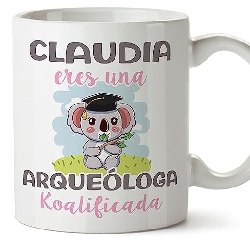 MUGFFINS Tazas Personalizadas para ARQUEÓLOGA - En Español - Koalificados Personalizados - 11 oz / 330 ml - Regalo Personalizable original y divertido | Ya disponible en tu tienda friki favorita! En mundofriki.es!
