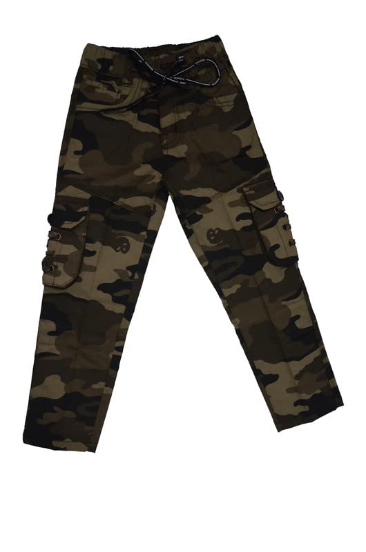 Buy Softy Military Print Cargo Pants for Boys Brown at Amazon.in