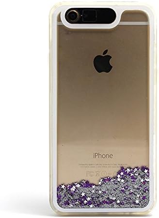 LifeBox Glow Apple iPhone 6/6s Case 4.7" Dual Layer Hybrid Bumper Double Protection with Liquid Infused Glow in The Dark Fluoroscent with Glitter and Stars - Retail Package - Diamond