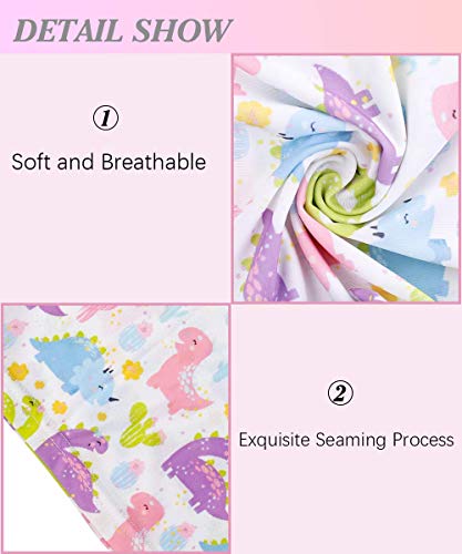 Kids Neck Gaiter Balaclava, Face Cover Bandana, Mask Toddler Half Face Protective Reusable Infinity Scarf, Headwear for Softball. Gifts for Girls. Pink Unicorn/White Dinosaur, Large