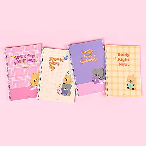 Carnet spirale ligné 8,5 pouces avec illustration mignonne de koala