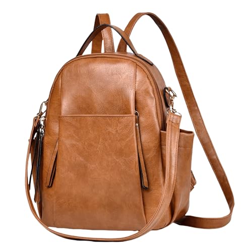 CTTOVIS Small Leather Mini Backpack