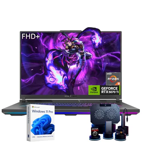 ASUS ROG Strix G16 2025 Model Gaming Laptop - 16" WUXGA 165Hz IPS Display • AMD Ryzen 9 8940HX • NVIDIA GeForce RTX 5070 Ti 12GB GDDR7 • RGB Backlit Keyboard • Windows 11 Pro • 64GB DDR5 + 4TB SSD