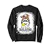 Messy Bun Mom Of Both Baseball Softball Busy Raising Ballers Sweatshirt