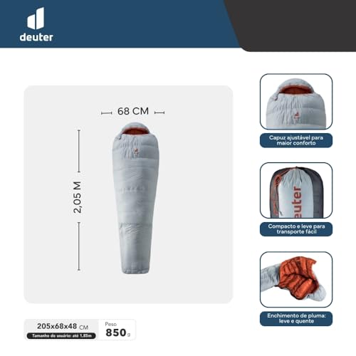 deuter Astro Pro 400 Down Sleeping Bag, Camping Gear miniatura 2