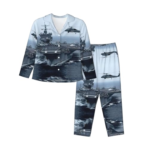 Pyjama 2 pièces porte-avions vêtement de nuit confortable manches longues