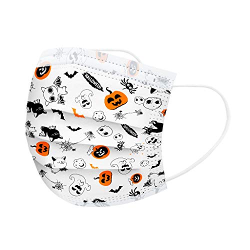 Preisvergleich Produktbild DAKERTA 50 Stück Kinder Einweg 3-lagig Halloween Muster (A)