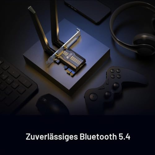 TP-Link Archer TBE400E WLAN-Karte für PC, Tri-Band BE6500 Wi-Fi 7 Bluetooth 5.4 PCIe Adapter, WPA3, Low-Profile-Halterungen… – Ansicht 6
