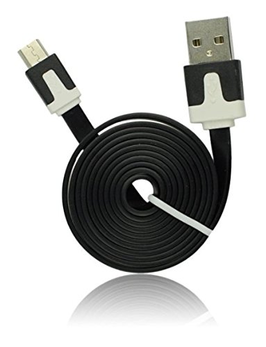 Cable USB plana  Micro USB de color negro