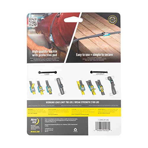 Nite Ize Correia de amarração CamJam - Correias de catraca de amarrar - Correias para caminhões e ca