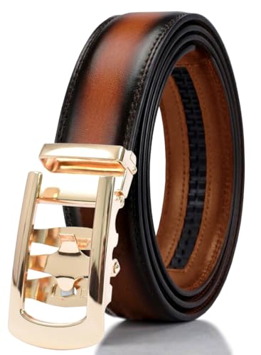 Image of WildHorn Men's Genuine Leather Belt for Men| Premium Auto-Lock Buckle | Adjustable up to 48 inch | Formal & Casual Wear | Micro-Adjust Fit | Stylish Gift Box Included