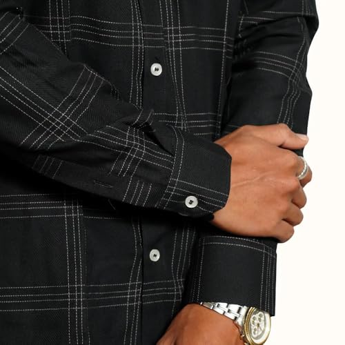 Image of RuggedNap Checked Cotton Shirt for Men | Premium Casual Plaid Shirt, Soft Breathable Everyday Wear