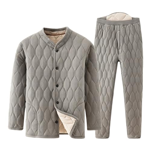 Ensemble veste et pantalon en flanelle thermique homme senior