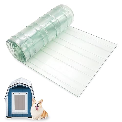 TiciKim 7.1 in x 5.2 ft Dog Door Replacement Flaps Doggie Door Replacement Strips Safe Plastic Strip...